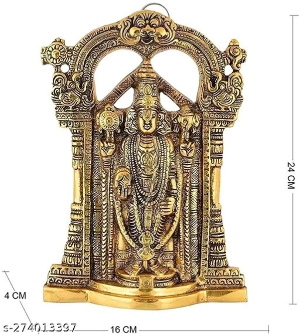 Tirupati Balaji Ji Perumal idol Set For Home Puja,Temple,Office And Gifts। Tirupati Balaji Golden Statue  - Pirate Gold, Free Size