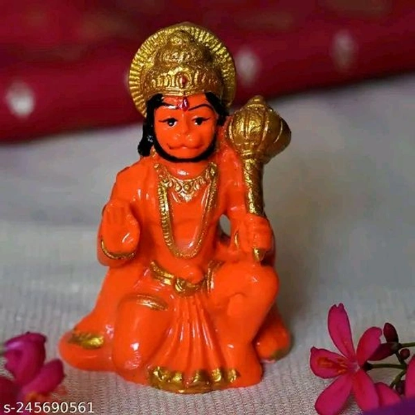 Small Hanuman Ji Ki Murti in Blessings Posture With Gada ।  - Free Size
