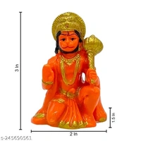 Small Hanuman Ji Ki Murti in Blessings Posture With Gada ।  - Free Size