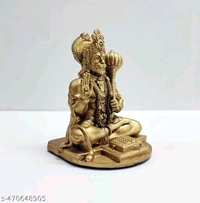 Hanuman Ji Small Golden Idol For Home,Office,Ven,Car,Bus Puja। Mahavir Golden Statue। - Pirate Gold, Free Size