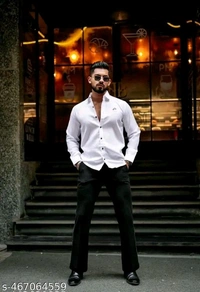 Popcorn Fabric White Shirt For Men (SKU-0001) 