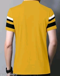 Full Collar Half Slave Polo T-shirt (SKU-0032)  - XLL, Yellow