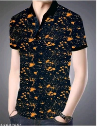 VEIRDO Men Black Polo T-shirt(SKU-0042)  - XL