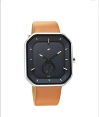 Fastrack After Dark Blue Dial Leather Strap Watch for Guys