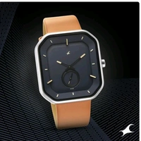 Fastrack After Dark Blue Dial Leather Strap Watch for Guys