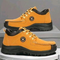 Leather Shoes For Men (SKU-0053)  - Gold, IND-6