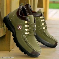 Leather Shoes For Men (SKU-0053)  - Green, IND-9