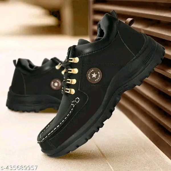 Leather Shoes For Men (SKU-0053)  - Black, IND-8