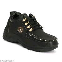 Leather Shoes For Men (SKU-0053)  - Black, IND-8