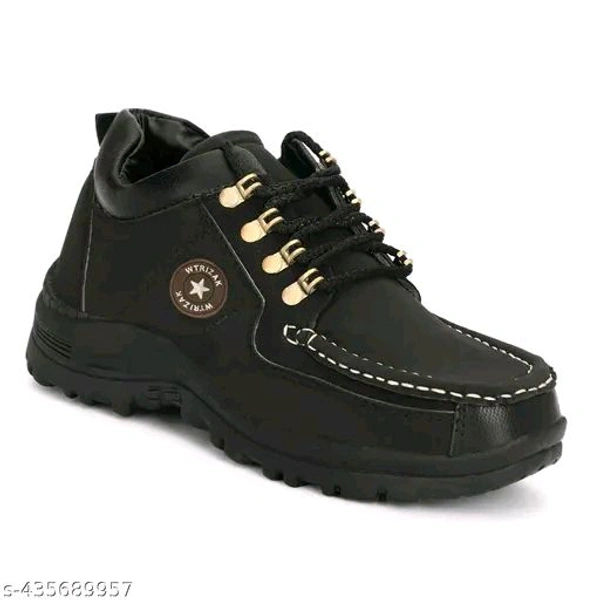 Leather Shoes For Men (SKU-0053)  - Black, IND-8