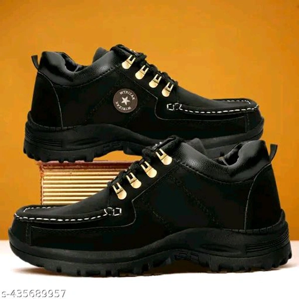Leather Shoes For Men (SKU-0053)  - Black, IND-8