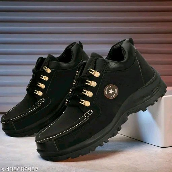 Leather Shoes For Men (SKU-0053)  - Black, IND-9