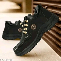 Leather Shoes For Men (SKU-0053)  - Black, IND-10