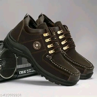Leather Shoes For Men (SKU-0053)  - Brown, IND-6