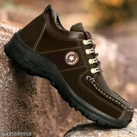 Leather Shoes For Men (SKU-0053)  - Brown, IND-10