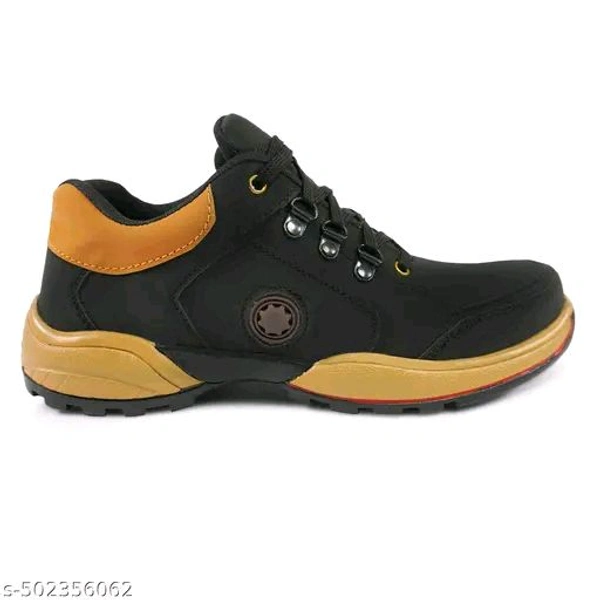 Black Leather shoes For Men (SKU-0078)  - Black, IND-10