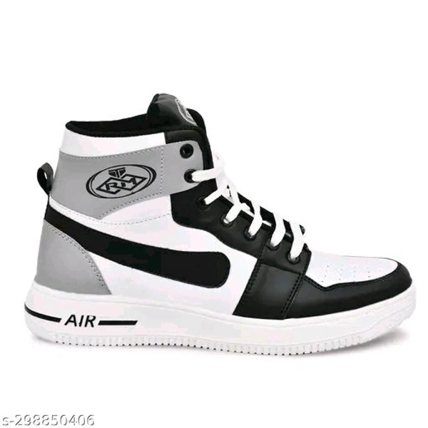 Which Black Sneaker For men - White, IND-9