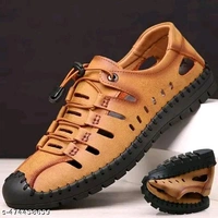 Casual Leather shoes For Men An - Brown, IND-7