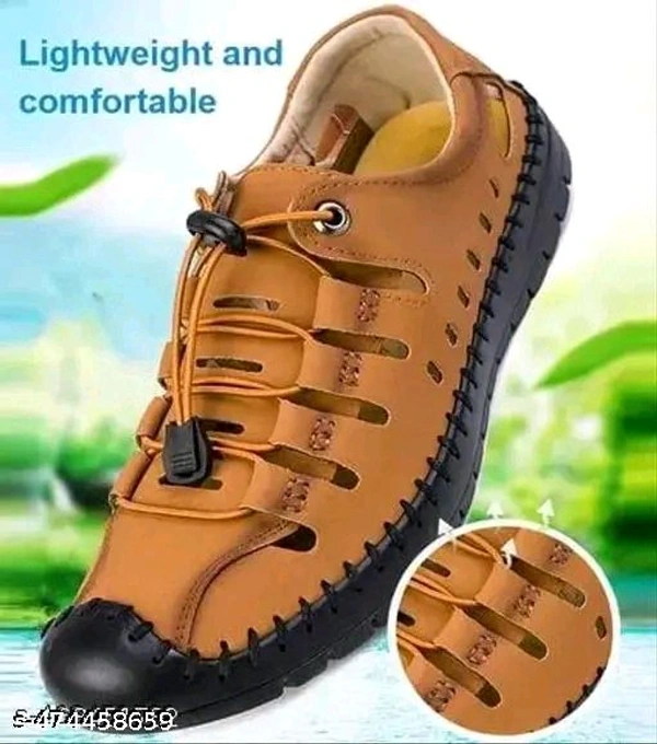 Casual Leather shoes For Men An - Brown, IND-7