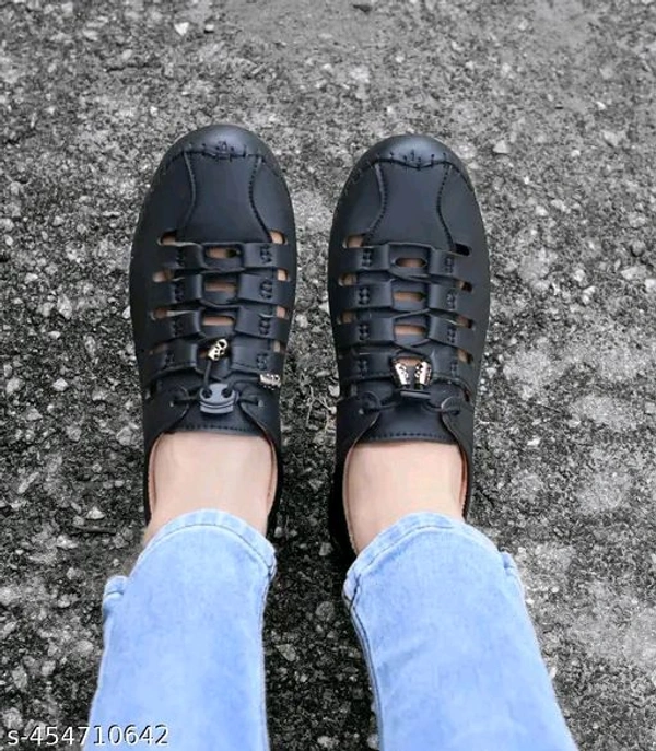 Casual Leather shoes For Men An - Black, IND-9