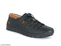 Casual Leather shoes For Men An - Black, IND-8