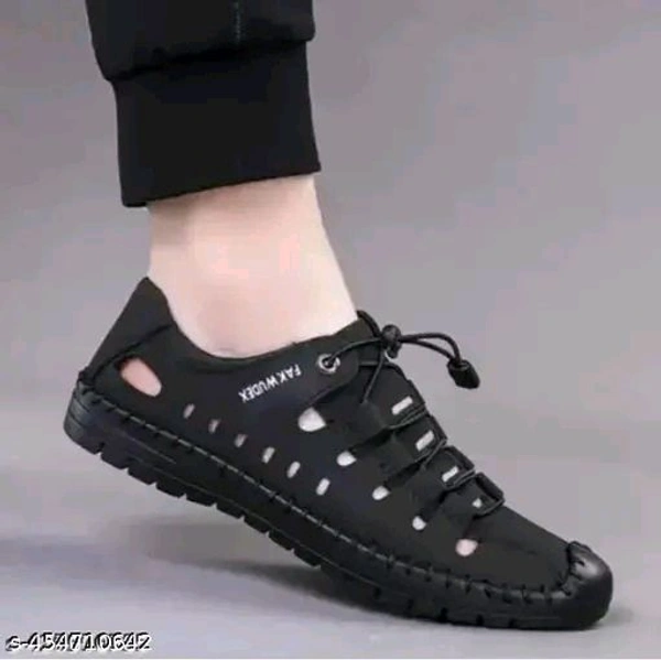Casual Leather shoes For Men An - Black, IND-7