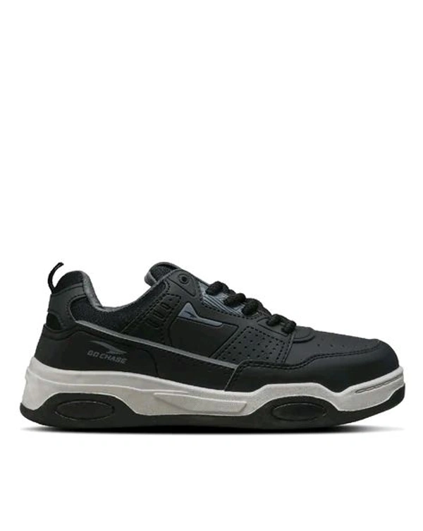 ASIAN (Men Round Toe less Up Sneaker) (SKU-0164)  - Black, 6