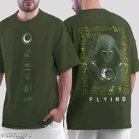 Men's Typography Oversize Round Olive Tshirts (SKU:0185)  - Japanese Laurel, Xl