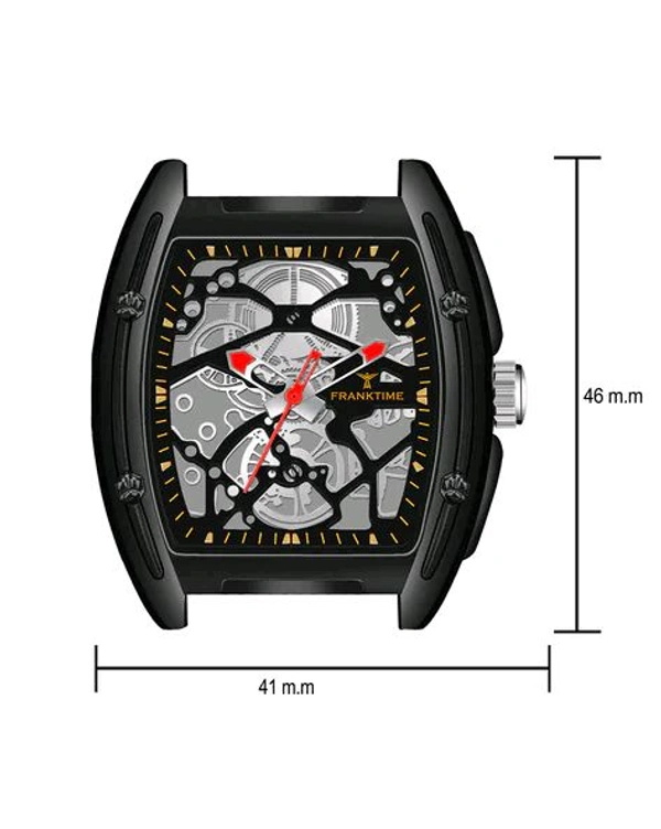 Frank TimeMen FT-0049 BLK Rectangular Shaped (ASKU-0204