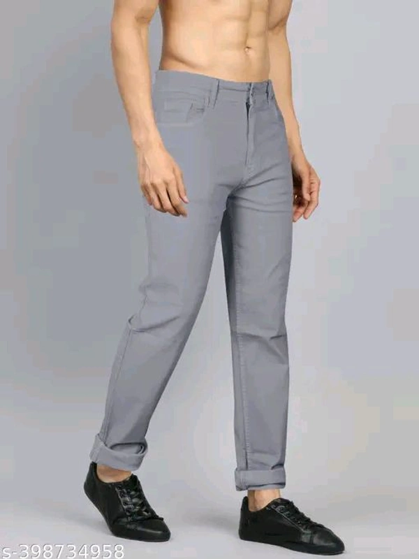 JUST BLACK Men's Regular Grey Jeans (SKU-0209 - Gray, 30