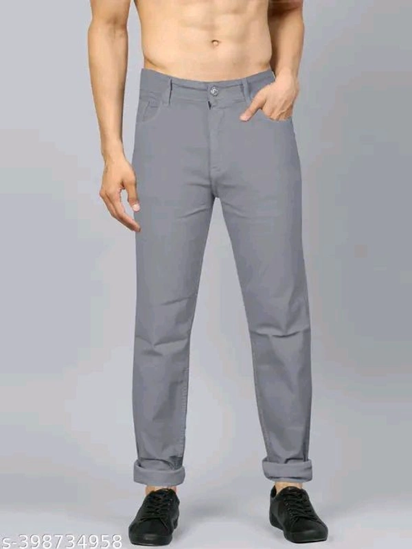 JUST BLACK Men's Regular Grey Jeans (SKU-0209 - Gray, 30