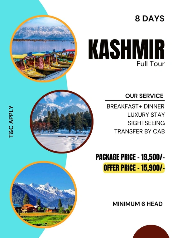 KASHMIR TOUR PACKAGE - 8 Days