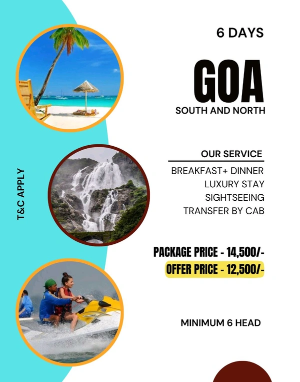 GOA (SOUTH + NORTH) TOUR - 6 Days