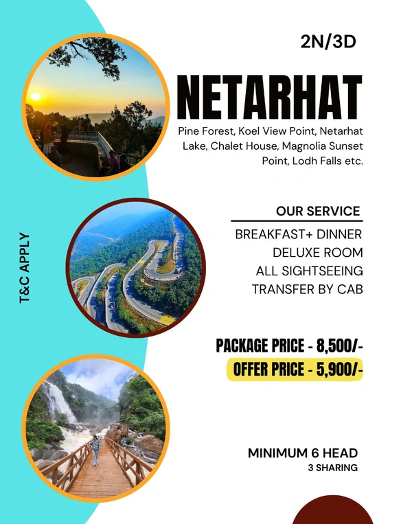 NETARHAT TOUR PACKAGE - 3 Days 