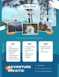 Simlipal Forest + Balasore Dublagori Combo Pack - 3 Days 