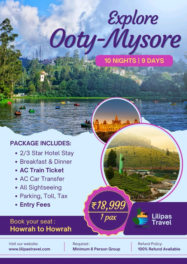 OOTY-MYSORE - 10N/9D