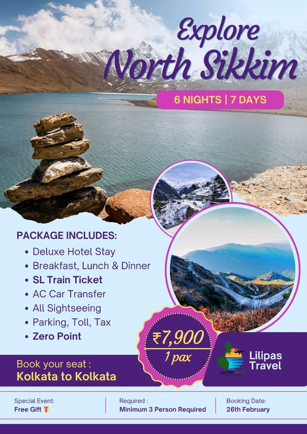 NORTH  SIKKIM (26th Feb)  - 6N/7D