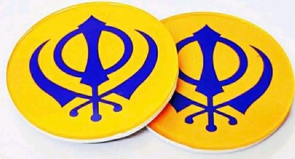 Khanda Printed Fridge Magnet Set of 2 - 60x60 mm