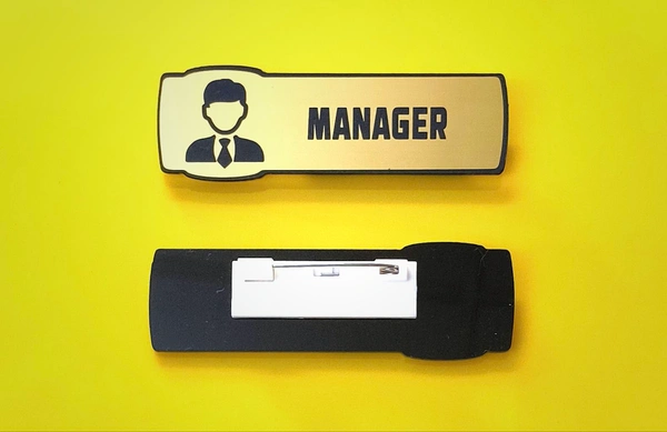 Fine quality attractive Badge for Manager and Other staff  wholesale or retail order now - 80x30 mm