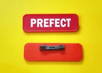 Prefect Student Badges Set of 2 - 74x24 mm, Red