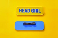 Head Boy / Girl Student Badges Set of 2 - 74x24 mm, Blue