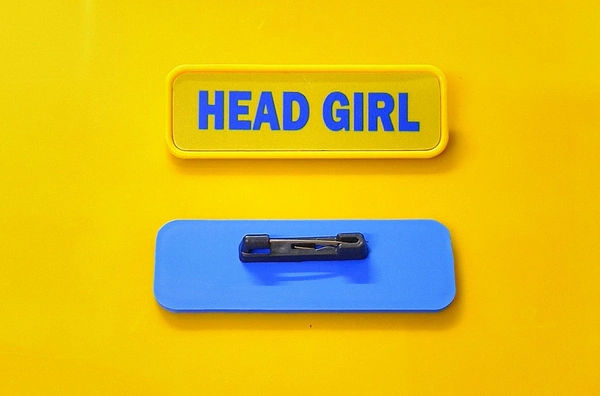 Head Boy / Girl Student Badges Set of 2 - 74x24 mm, Blue