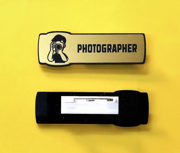 Great quality attractive Badge for Photographer Videographer wholesale or retail order now