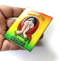 Namaste India Magnet | Travel Memorial Photo Fridge Magnets Order Online - 70x55 mm