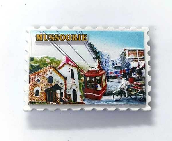 Mussoorie India Magnet | Travel Memorial Photo Fridge Magnets - 70x55 mm