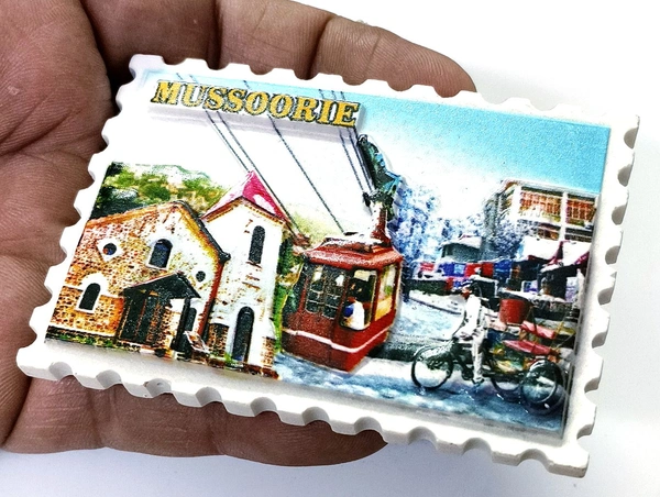 Mussoorie India Magnet | Travel Memorial Photo Fridge Magnets - 70x55 mm