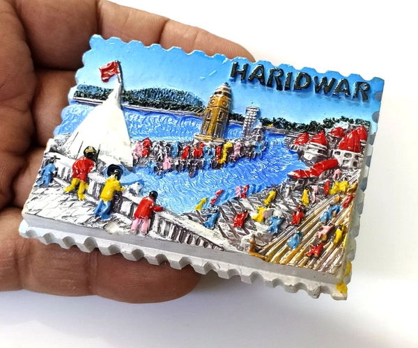 Haridwar India Magnet | Travel Memorial Photo Fridge Magnets - 70x55 mm