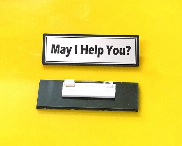 May I Help You? Pin Badges - 75x25 mm