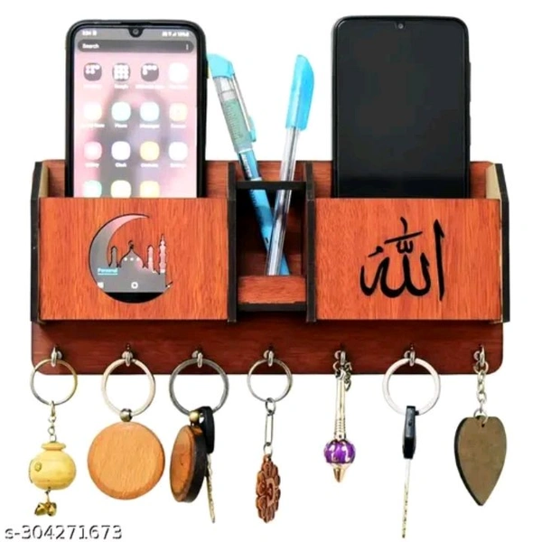 Mobile Holder With Key Hanger - Rusty Nail, Free Size