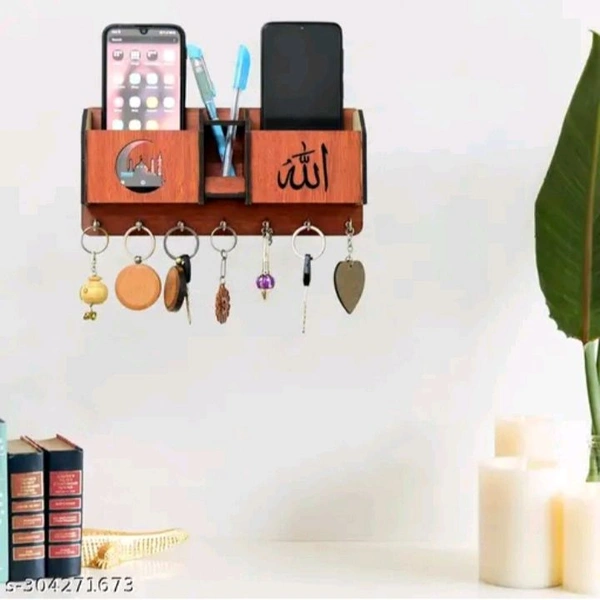 Mobile Holder With Key Hanger - Rusty Nail, Free Size
